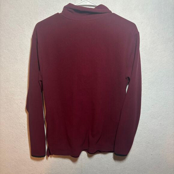 Victoria Secret Pink Women Maroon Dark Red Fleece 1/4 Zip Sweatshirt Size S - Picture 3 of 8